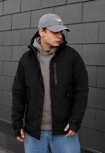 Фото - Універсальна куртка на осінь Staff soft shell lokk black - Men box