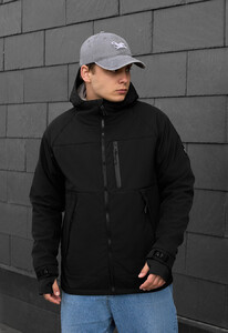 Фото - Універсальна куртка на осінь Staff soft shell lokk black - Men box