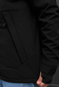 Фото - Універсальна куртка на осінь Staff soft shell lokk black - Men box