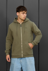 Фото - Однотонне худі кольору хакі Staff zip khaki logo - Men box