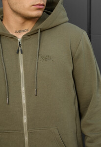 Фото - Однотонне худі кольору хакі Staff zip khaki logo - Men box