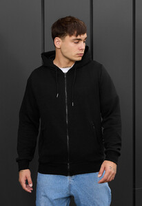 Фото - Чорне чоловіче худі на замку Staff se black zip - Men box
