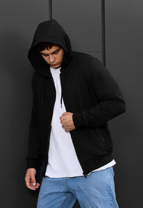 Фото - Чорне чоловіче худі на замку Staff se black zip - Men box
