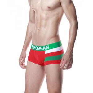 Фото - Боксеры Seobean. Цвет: красный с изумрудной резинкой - Men box