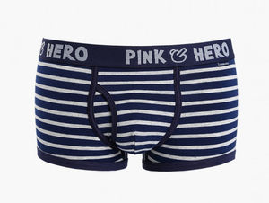 Фото - Боксеры мужские Pink Hero полосатые. Цвет: темно-синий - Men box