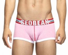 Фото - Труси Seobean рожевого кольору з червоною гумкою - Men box