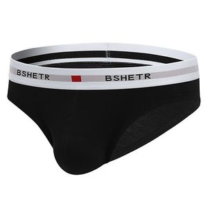 Фото - Мужские слипы Bshetr черного цвета с белой резинкой - Men box