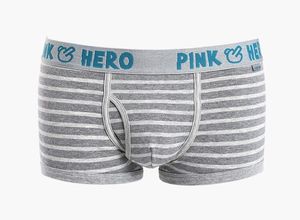 Фото - Трусы боксеры Pink Hero в полоску. Цвет: серый - Men box