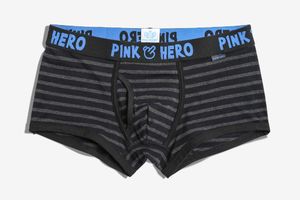 Фото - Мужское нижнее белье Pink Hero черного цвета в полоску - Men box