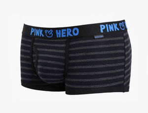 Фото - Мужское нижнее белье Pink Hero черного цвета в полоску - Men box