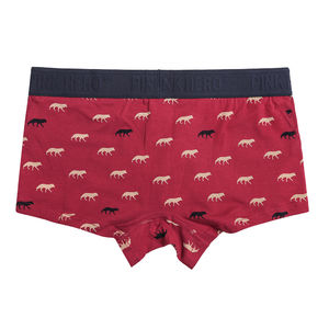 Фото - Удобные мужские боксеры Pink Hero красные с волками - Men box