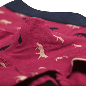 Фото - Удобные мужские боксеры Pink Hero красные с волками - Men box