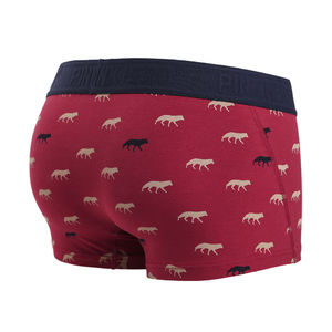 Фото - Удобные мужские боксеры Pink Hero красные с волками - Men box