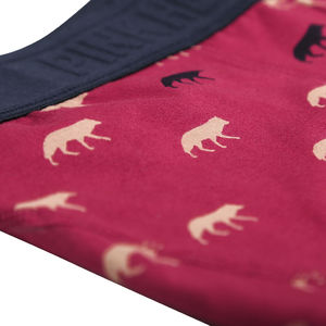 Фото - Удобные мужские боксеры Pink Hero красные с волками - Men box