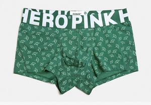 Фото - Боксеры Pink Hero зеленого цвета с растительным принтом - Men box