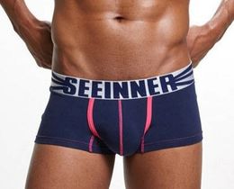 Фото - Синие боксеры с розовыми швами Seeinner - Men box