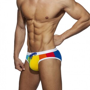 Фото - Пляжные плавки для парней Sport Line с цветными полосками - Men box