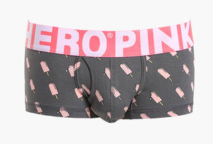 Фото - Боксери чоловічі Pink Hero сірі "Морозиво на паличці" - Men box