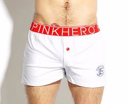 Фото - Домашні труси чоловічі Pink Hero білі з червоною резинкою - Men box