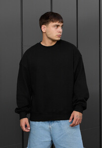 Фото - Базовый свитшот на флисе Staff black oversize fleece - Men box