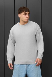 Фото - Мужской светло-серый свитер Staff 102 light gray - Men box