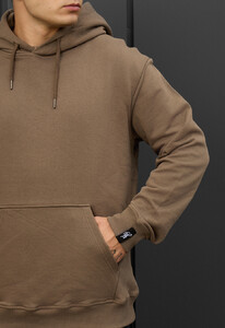 Фото - Однотонне худі для чоловіків Staff brown basic - Men box
