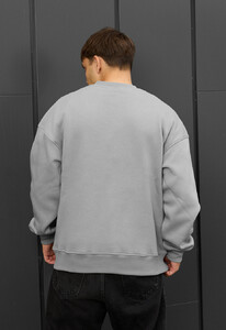 Фото - Теплый оверсайз свитшот Staff gray oversize fleece - Men box