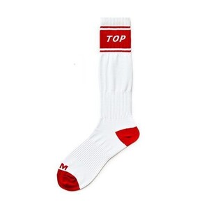 Фото - Спортивні шкарпетки D.M. TOP Gay білого кольору з червоними вставками - Men box