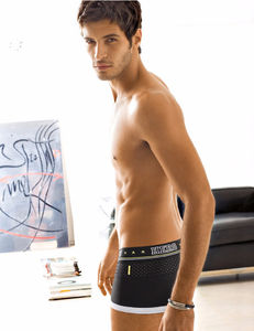 Фото - Чоловічі труси боксерки Pink Hero. Колір чорний. Артикул: 04-0594 - Men box