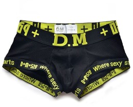 Фото - Мужские трусы боксеры от бренда D.M. в черном цвете - Men box