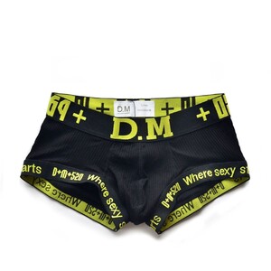 Фото - Чоловічі труси боксери від бренду D.M. у чорному кольорі - Men box
