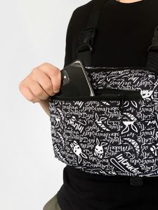 Фото - Чоловіча нагрудна сумка Intrude чорно-біла Bunny - Men box