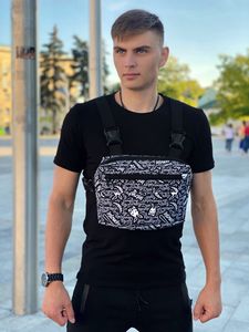 Фото - Чоловіча нагрудна сумка Intrude чорно-біла Bunny - Men box
