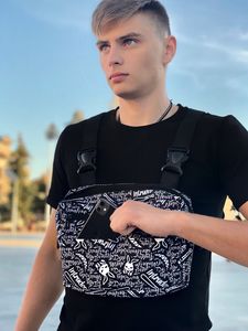 Фото - Чоловіча нагрудна сумка Intrude чорно-біла Bunny - Men box
