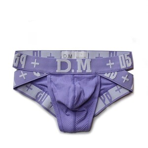 Фото - Брендовое нижнее белье D.M. фиолетовые трусы брифы - Men box