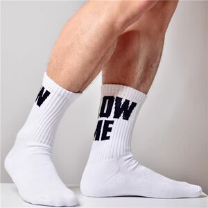 Фото - Спортивные носки BLOW ME Gay для парней D.M. белого цвета - Men box