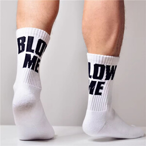 Фото - Спортивные носки BLOW ME Gay для парней D.M. белого цвета - Men box
