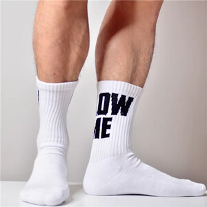 Фото - Спортивные носки BLOW ME Gay для парней D.M. белого цвета - Men box