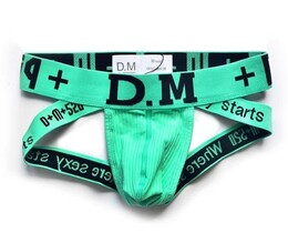 Фото - Сексуальные мужские трусы D.M. джоки бирюзового цвета - Men box