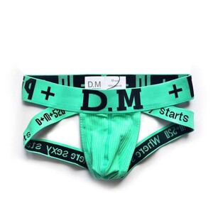 Фото - Сексуальные мужские трусы D.M. джоки бирюзового цвета - Men box