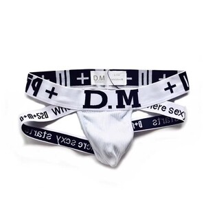 Фото - Мужское эротическое белье D.M. белые трусы джоки - Men box