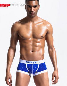 Фото - Чоловічі труси боксерки SuperBody. Колір синій. Артикул: 04-0486 - Men box