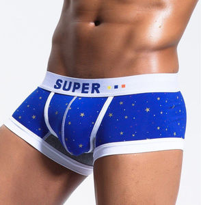 Фото - Чоловічі труси боксерки SuperBody. Колір синій. Артикул: 04-0486 - Men box