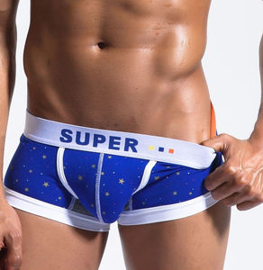 Фото - Чоловічі труси боксерки SuperBody. Колір синій. Артикул: 04-0486 - Men box