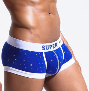 Фото - Чоловічі труси боксерки SuperBody. Колір синій. Артикул: 04-0486 - Men box