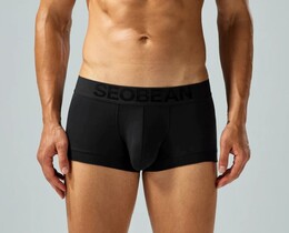 Фото - Мужские хлопковые боксеры Seobean чёрные - Men box
