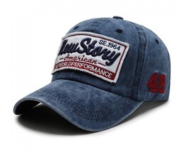 Фото - Всесезонна кепка Narason синього кольору з лого New Story - Men box