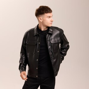 Фото - Молодежная куртка из экокожи Arkon от бренда Pobedov - Men box