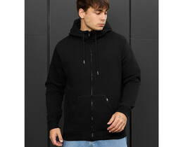 Фото - Повседневное черное худи Staff zip black fleece - Men box