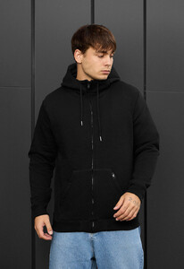 Фото - Повседневное черное худи Staff zip black fleece - Men box
